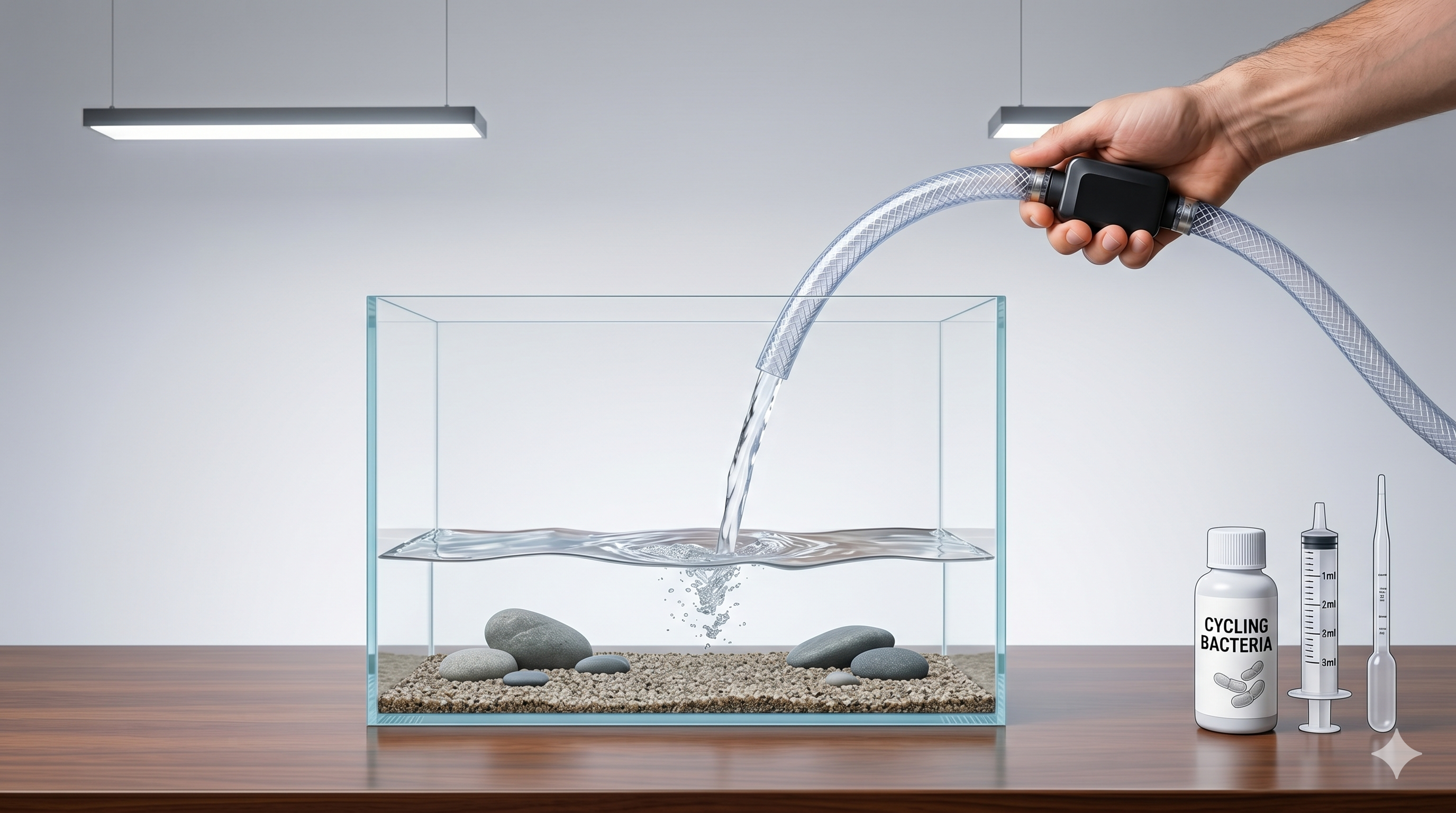 Setting up a new empty aquarium